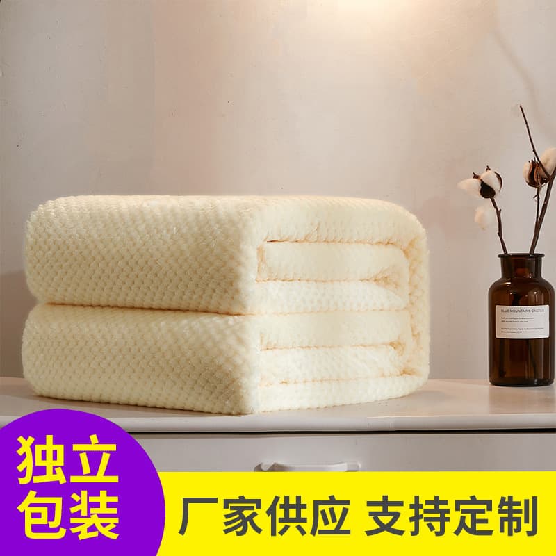 Thickened Pineapple Pattern Flannel Blanket Baby Velvet Air Conditioner Coral Fleece Pet Cover Modern Simple Style Polyester Fiber