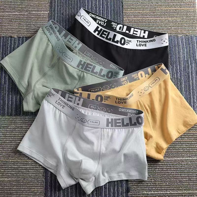 Men's Underwear Wholesale Plus Size Mid-Rise Antibacterial Breathable Youth Student Comfortable Boxer Briefs