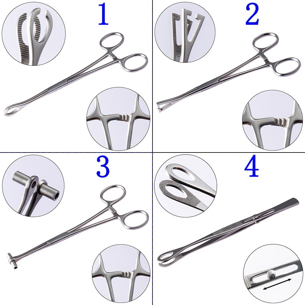27-piece Stainless Steel Puncture Tool Set Positioning Clamp Open Clamp Needle Tube Puncture Suit