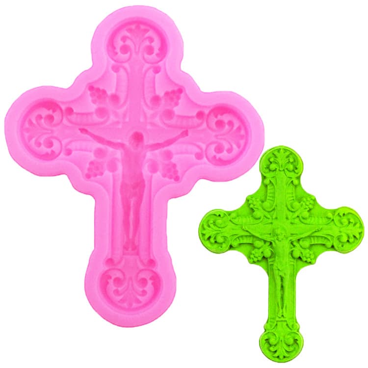 Cross Silicone Mold for Fondant Cake Chocolate Decoration DIY Baking Mold