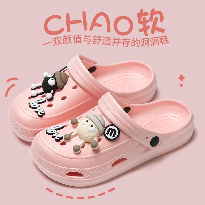Crocs Women's Outdoor Couple Toe-Cover Slippers Women's Home Sandals Men's Crocs Slippers