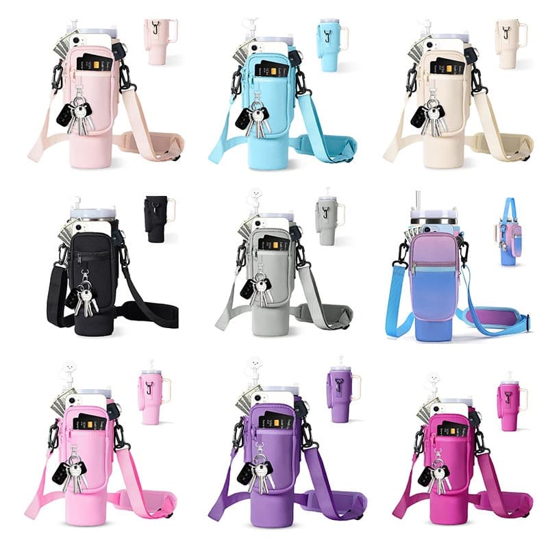 In-Stock 40oz Ice Cup Sleeve Stanley Diving Material Cup Sleeve with Handle Stanley Bag Car-Mounted Insulated Portable