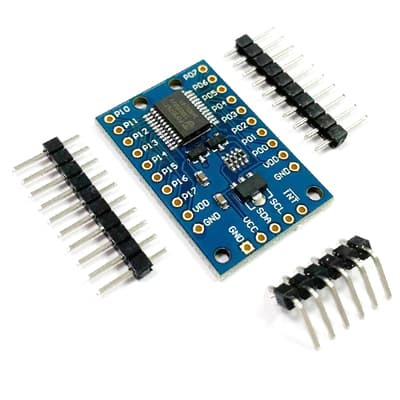PCF8575 Module Expansion Board: 16 I/O ports for I2C communication control.