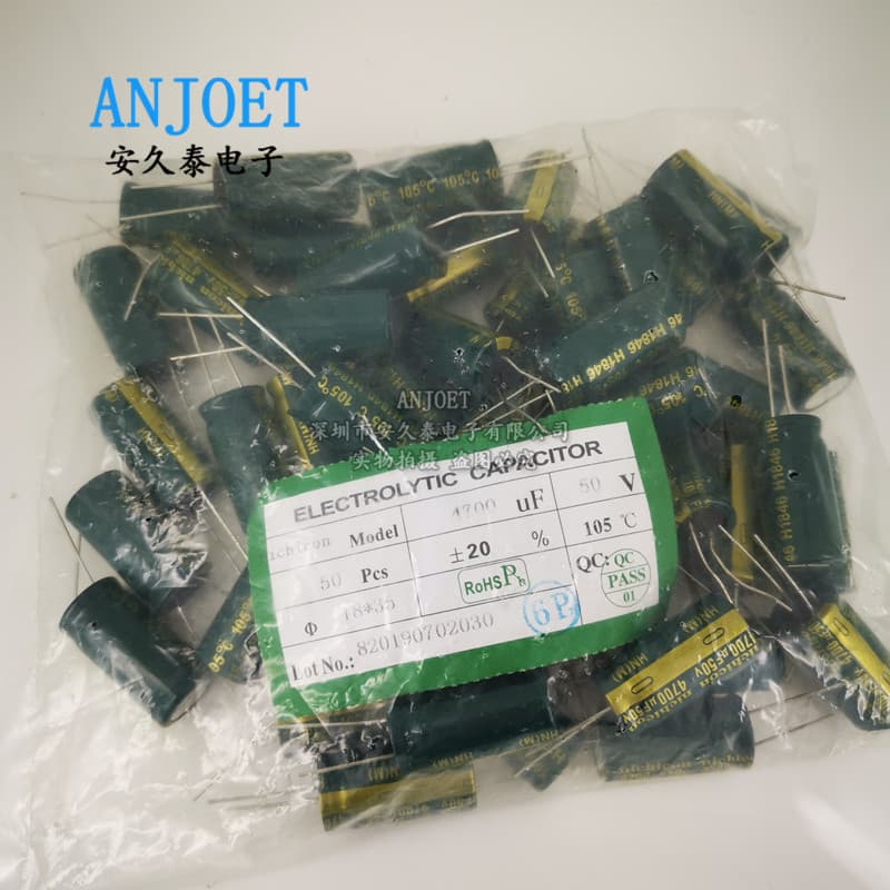 Through-Hole Electrolytic Capacitor 50V4700UF 18*35mm 4700UF/50V Plug-In Aluminum Electrolytic Capacitor