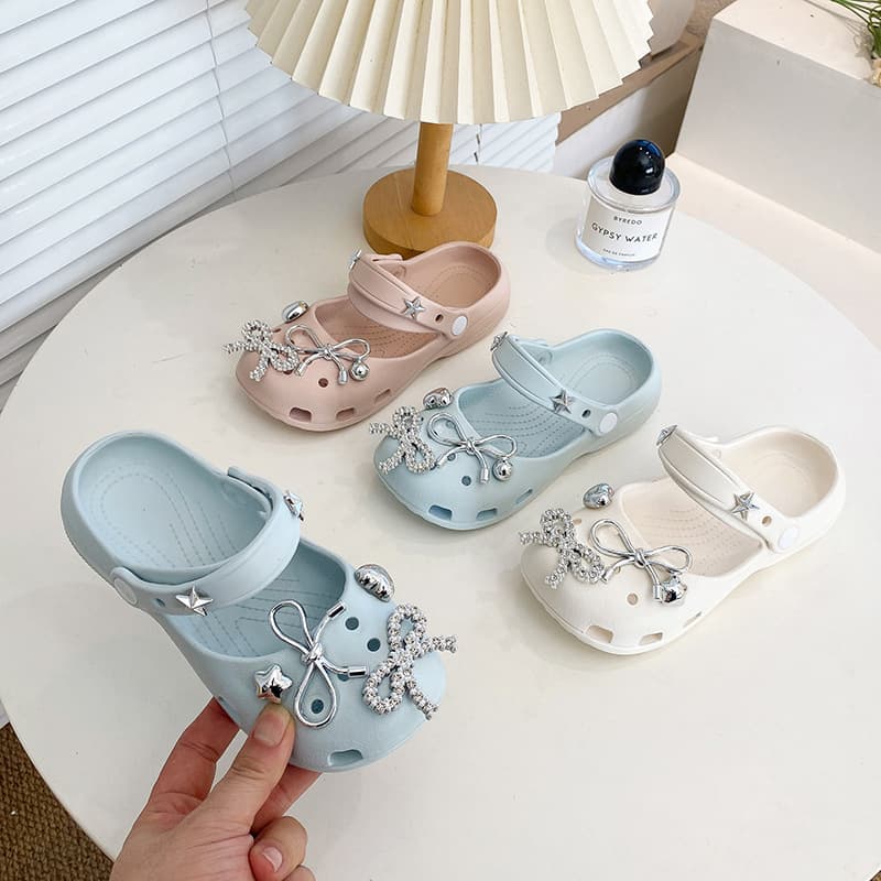 Girls' ballet sandals and slippers two-wear ballet clogs 2026 summer new style comfortable and fashionable non-slip sandals