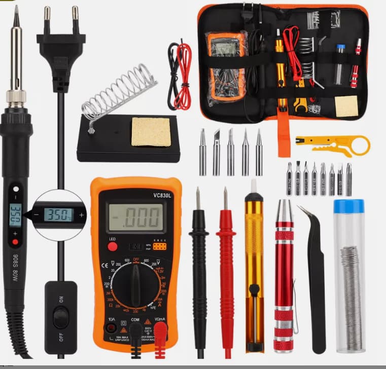 Multimeter Soldering Iron Kit Electronic Repair Tool Student Set Home 909A/B Soldering Kit 90W