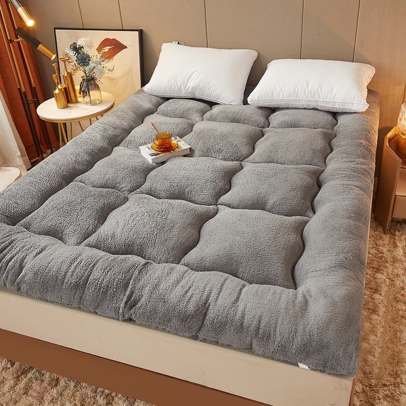 Thickened Lamb Fleece Mattress Pad, Winter Student Dorm Single Bunk Bed Mattress Pad, Foldable Mattress Topper
