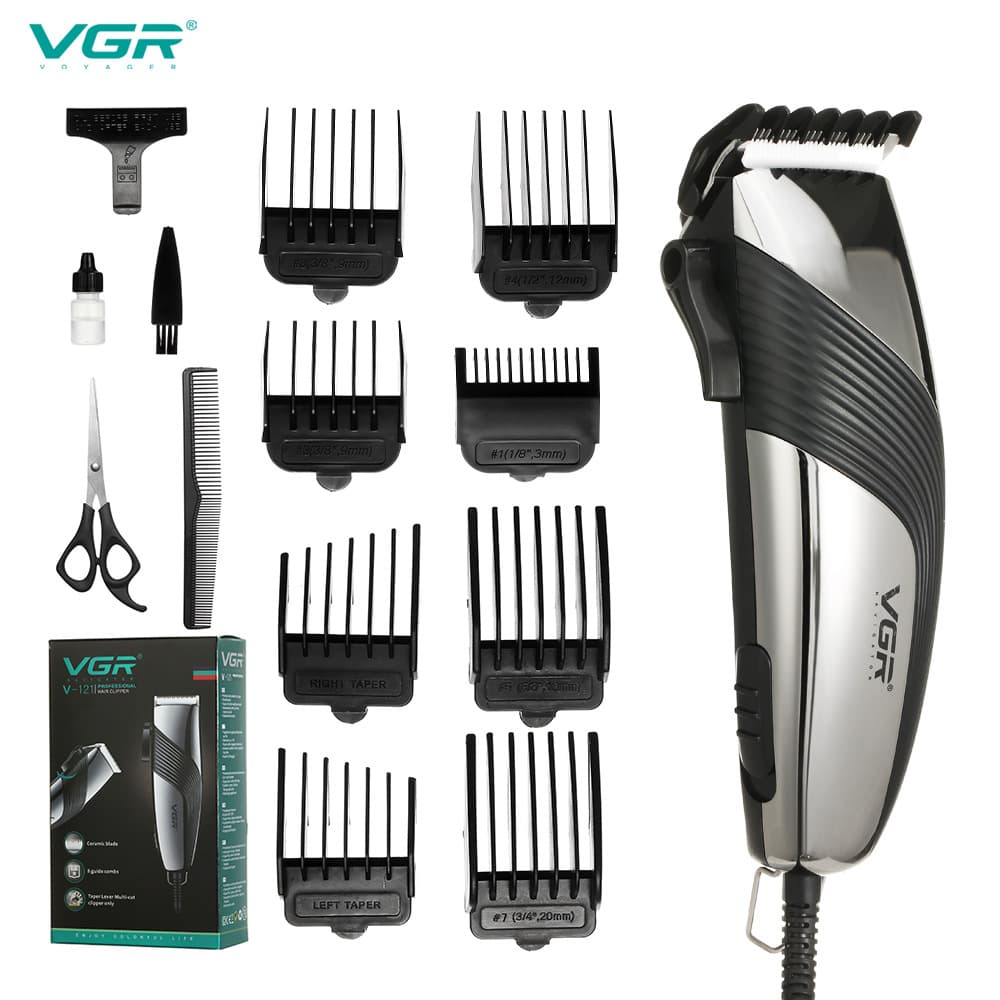 Electric Hair Clippers with Cord for Home Use Hair Salon Stainless Steel Blade Waterproof Non-Brush Motor Type UV Painted Shell