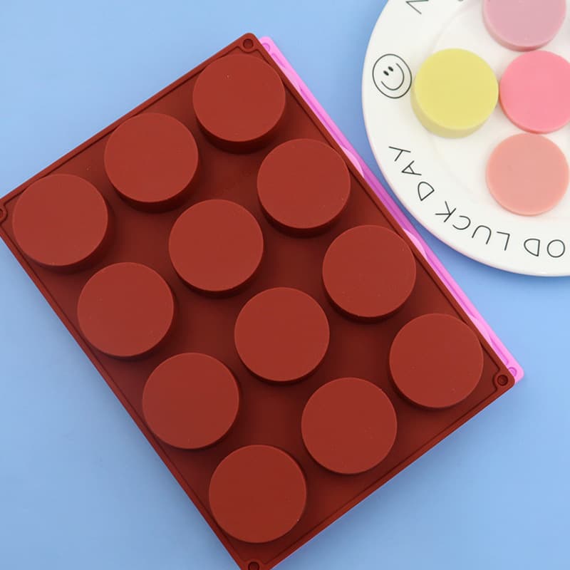 Spot wholesale 12 round cake silicone mold DIY crisp chocolate ice cream mold handmade