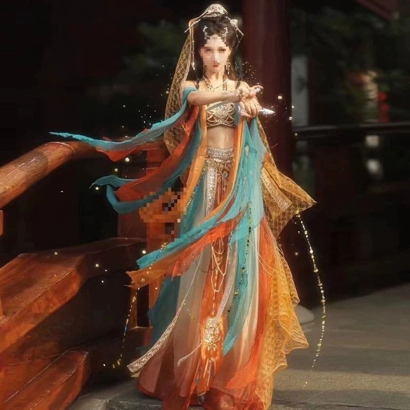 Exotic Hanfu Yuzhou Ji [Dream of Dunhuang] Dunhuang Flying Apsaras Heavy Craft Daily Style Embroidery Western Region Girl