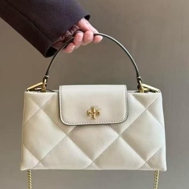 New Tb Diamond-Patterned Kira Handbag, Sheepskin Chain Handbag, Shoulder Crossbody Bag, Mini Messenger Tote Bag