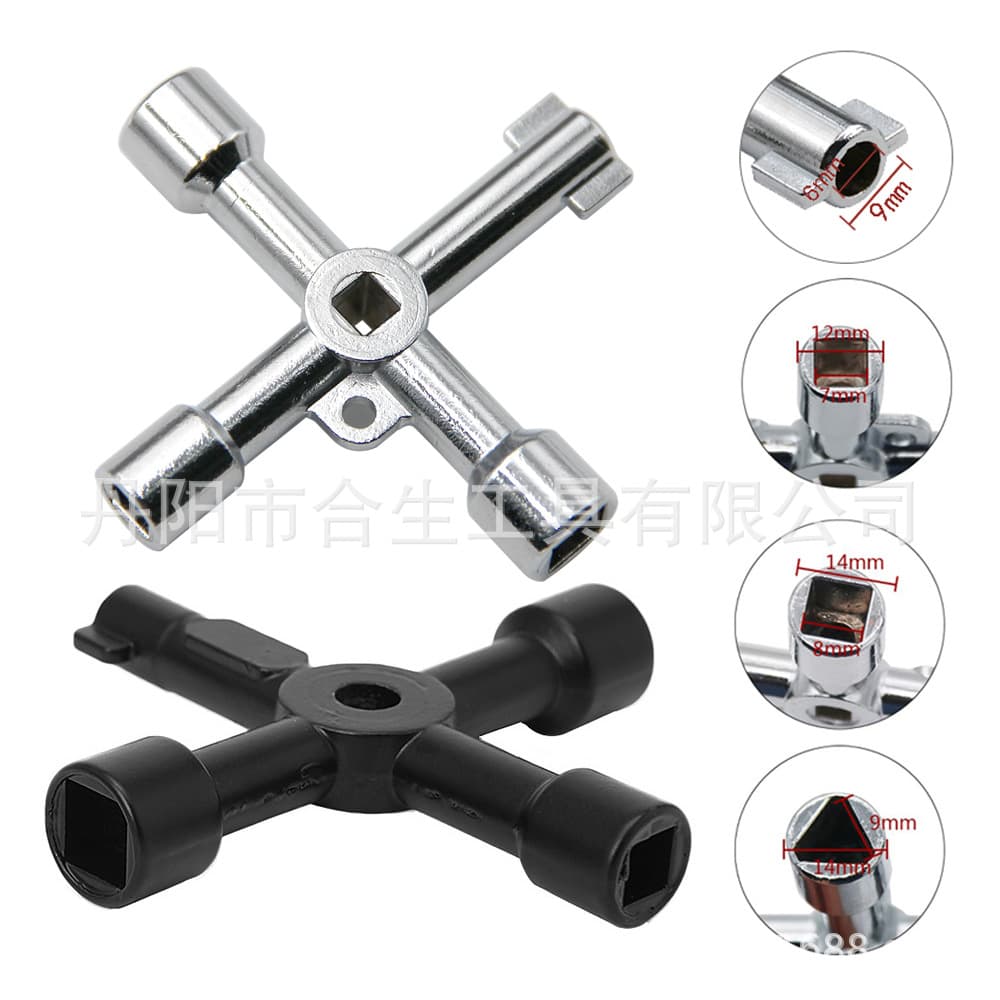 Cross-Border 4-in-1 Portable Black Manual Screwdriver, DIY Socket Bit and Screwdriver Combo