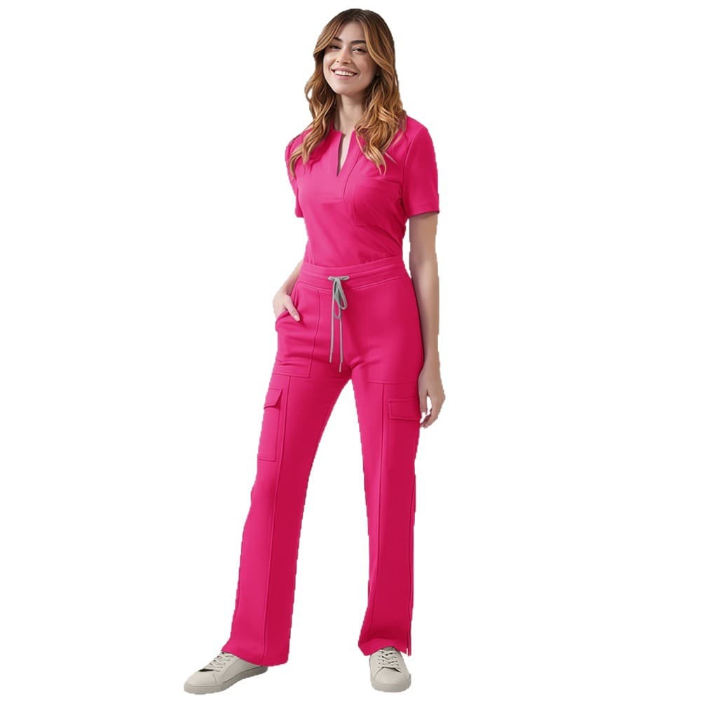 AliExpress Hospital Nurse Scrub Top and Pants Set Women's V-Neck Casual Uniform Workwear