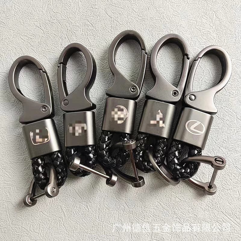 Toyota-specific keychain with laser logo, car key ring rope, men's business anti-loss key tag, gift wholesale