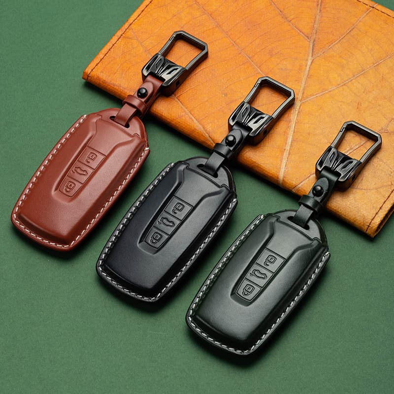 Source factory distribution, drop shipping, suitable for the new Volkswagen Touareg car key case, double-sided genuine leather key holder