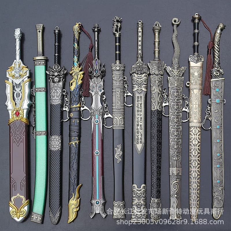 Ancient Sword Cold Weapon Longyuan Sword Yue King Goujian Di Yi Sword Embroidered Spring Knife Tang Heng Yue King Goujian Alloy Weapon Large
