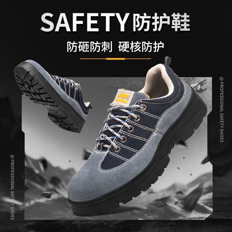 Labor Protection Shoes Men's Construction Work Warehouse Anti-Smash Anti-Puncture Puncture-Resistant Anti-Odor Breathable Durable In Stock
