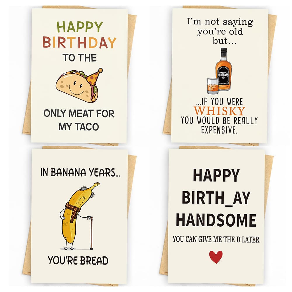Cross-border wholesale husband birthday cards, men’s birthday decorations, funny birthday card gifts for him