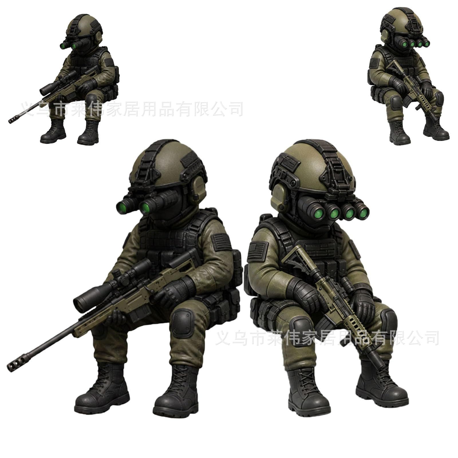 Tactical Mini Soldier Figurine Resin Ornament