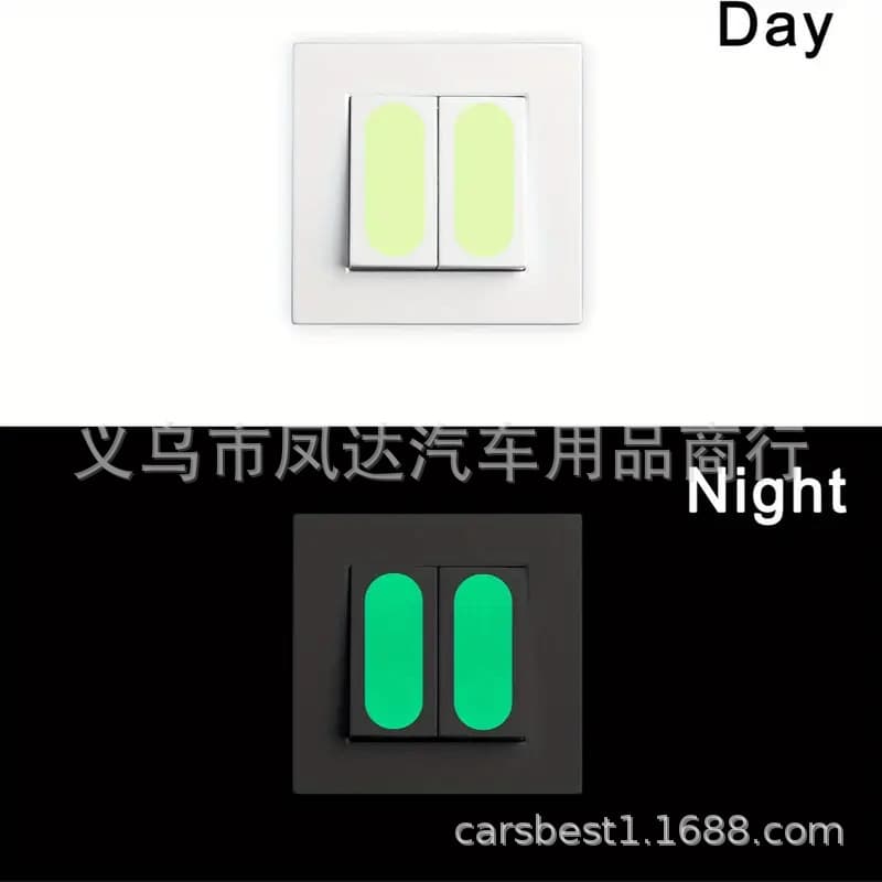 Glow-in-the-Dark Switch Sticker Luminous Button Label DIY Glowing Indicator Sticker for Car Motorcycle Night Glow Decal Cross-Border