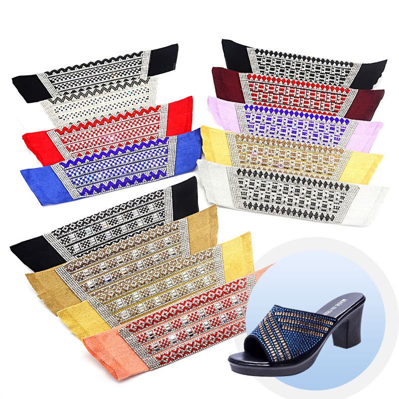 Sandals shoe accessories decorative rhinestone slippers shoe parts rhinestone semi-finished shoe upper material crystal shoe upper