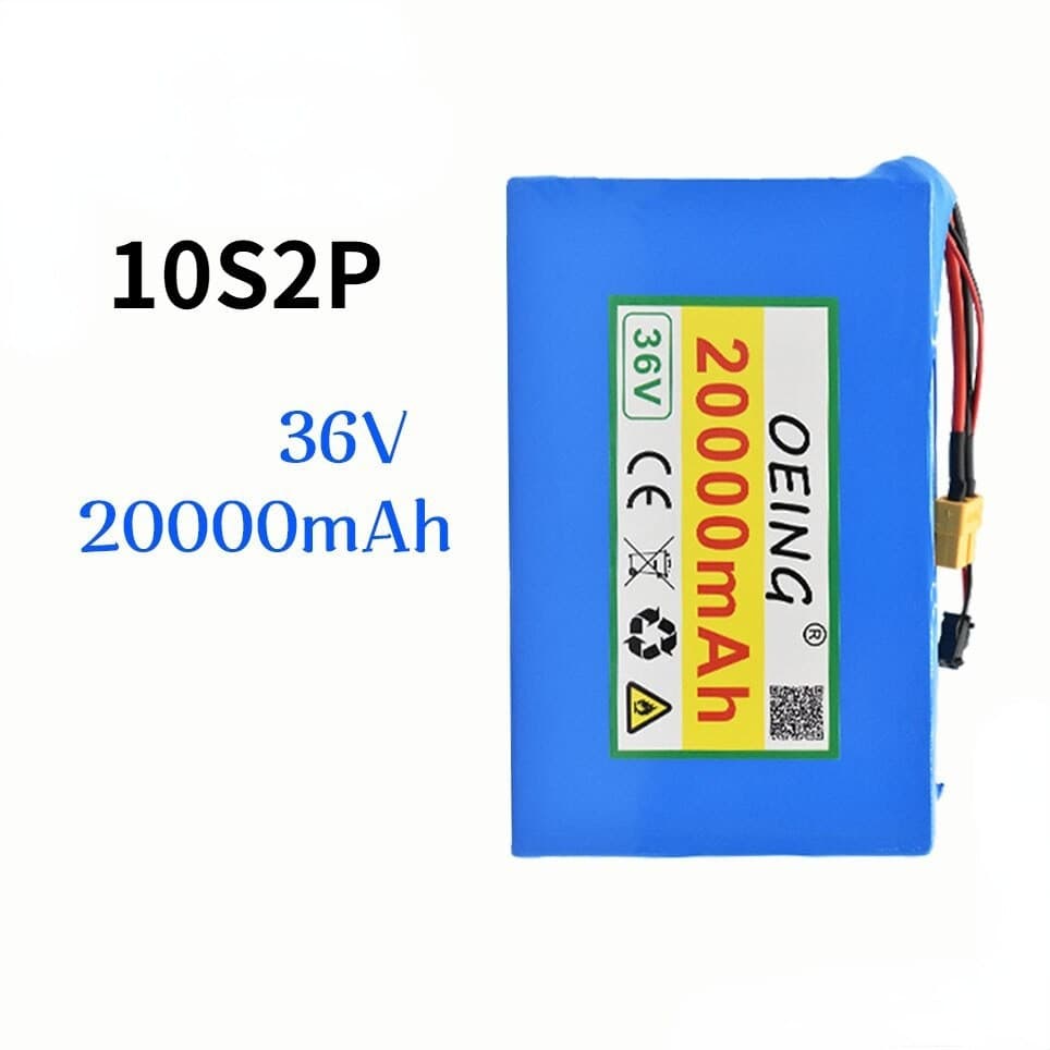 10S2P 36V 20Ah Battery Pack 18650 Lithium Ion Battery 500W for High Power Motorcycle Scooter