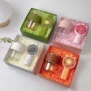 Event Souvenir Cooling Business Gift Set Graduation Present Opening Gift Cup and Fan Employee Welfare Item