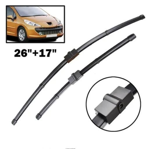 Front Wiper Blades for Peugeot 207, Compatible with 207 207CC 207SW and Ford Focus (Old Model)