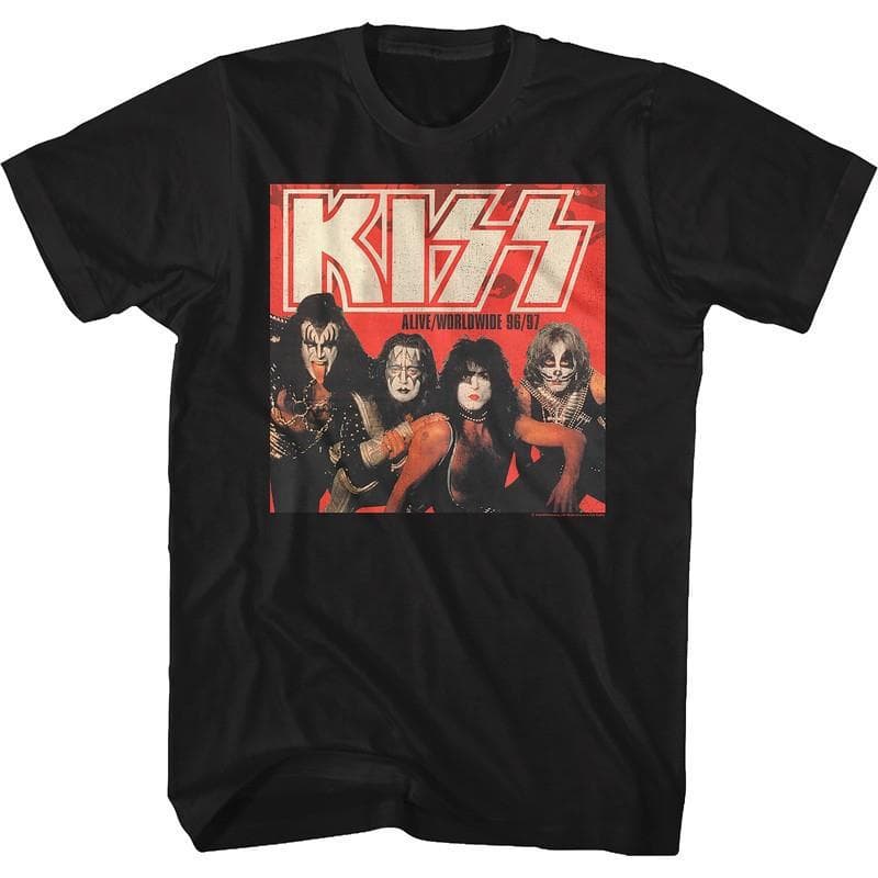Retro Sketch Rock Band Men's T-shirt High Quality 2025t Short Sleeve Crew Neck Cotton Stereo Decoration Kiss Brand T-shirt