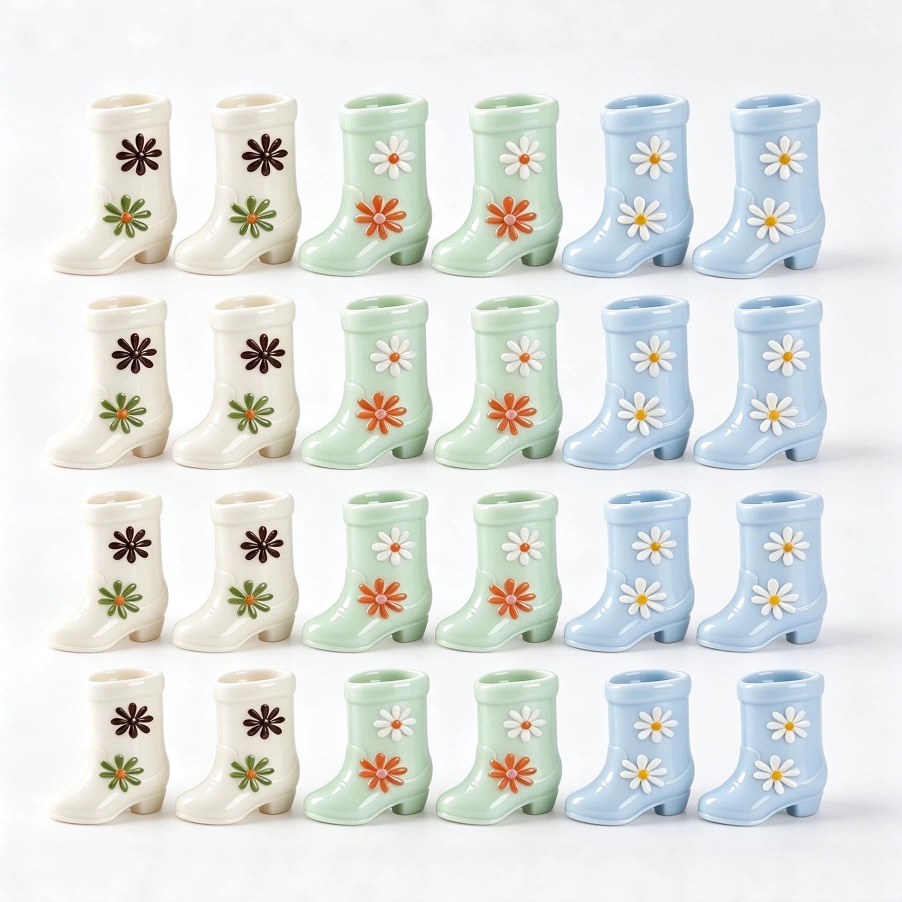 Creative Cute Flower Boot Mug Ins Style High Heel Boot Water Cup Shoe-Shaped Plastic Cup