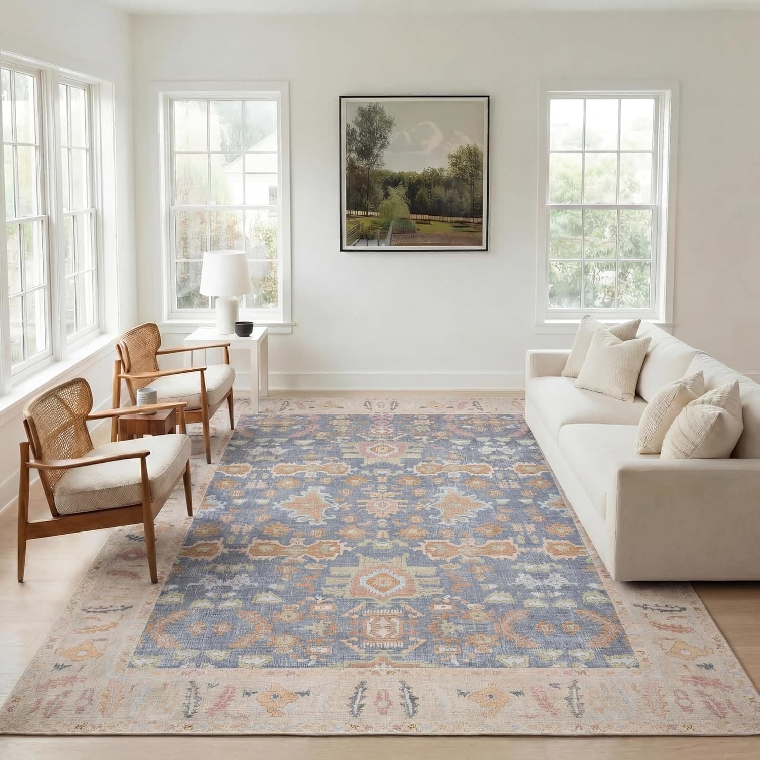 Cross-border Persian crystal velvet carpet, living room, stain-resistant and easy to care for, bedroom sofa blanket, bedroom room decoration large carpet