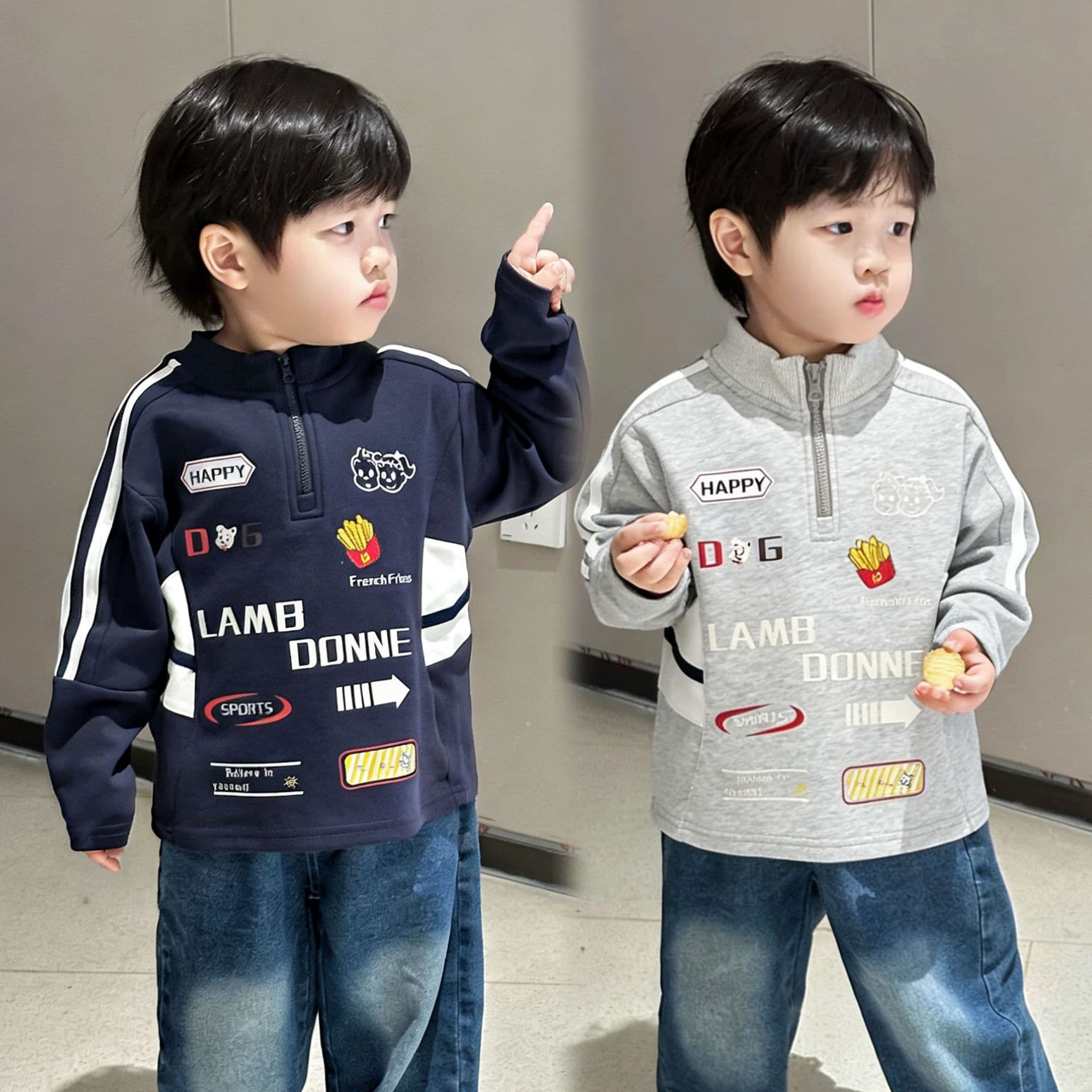 Boys' Hoodie 2026 Fall New Arrival Kids' Pullover Sweatshirt Harada Osamu Cartoon Children's Hoodie High-Quality Kids' Clothing