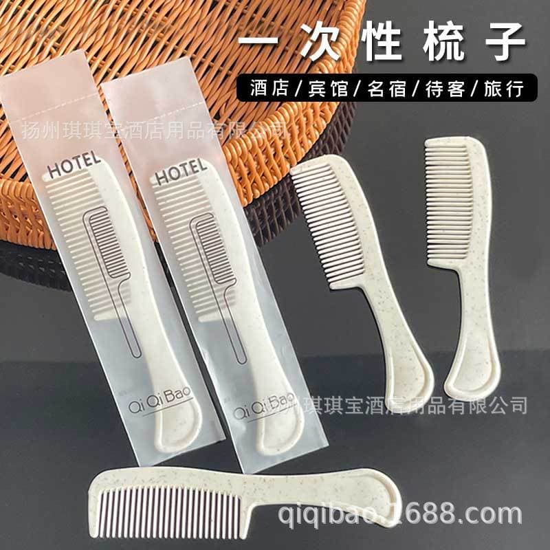 Disposable straw combs for hotel guest rooms and B&Bs with free shipping
