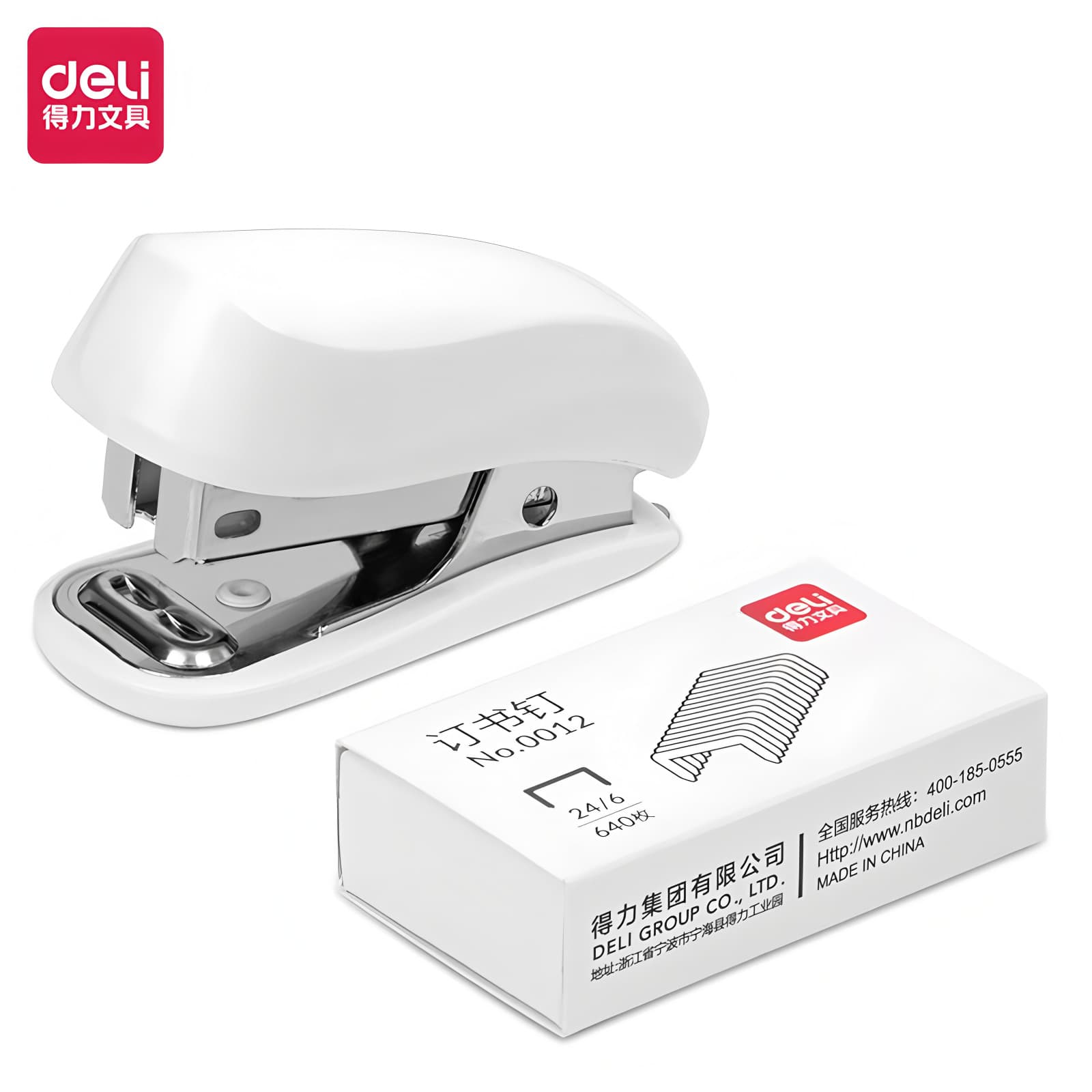 Deli Stapler Set 0255 Mini Macaron Color Stapler, Compact Student-Friendly Small Size