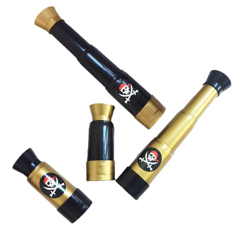 Pirate Telescope Toy Single-Tube Extendable Telescope Pirate Costume Accessory Small Telescope Sand Play Prop Wholesale