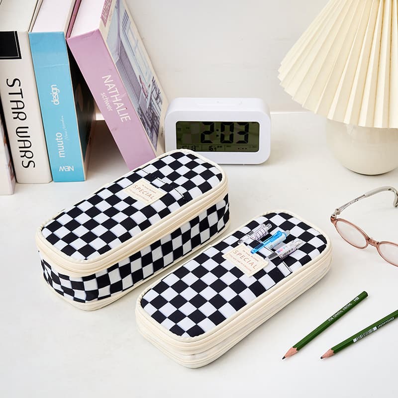 Cross-border Large Capacity Pencil Case Double-layer Student Pencil Box Expandable Multi-functional Pencil Case
