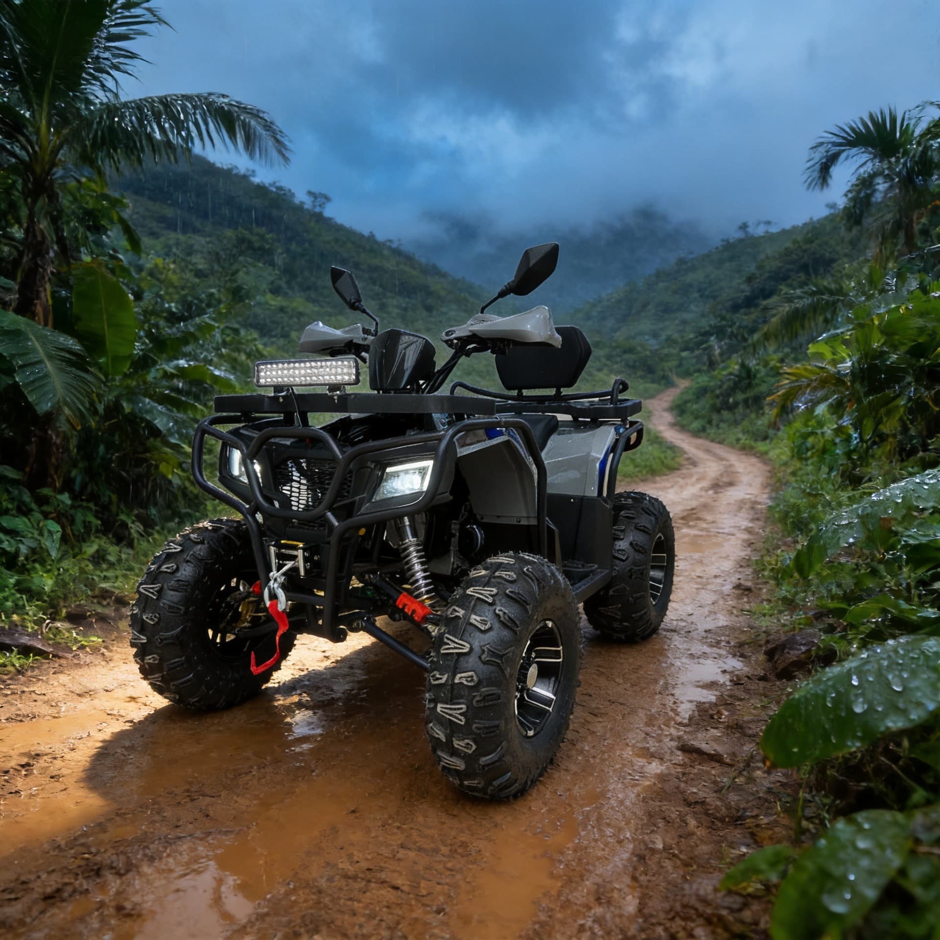 2026 Atv200Cc Beach Bike with Roll Cage, All-Terrain Four-Wheel Drive Beach Bike Motorcycle