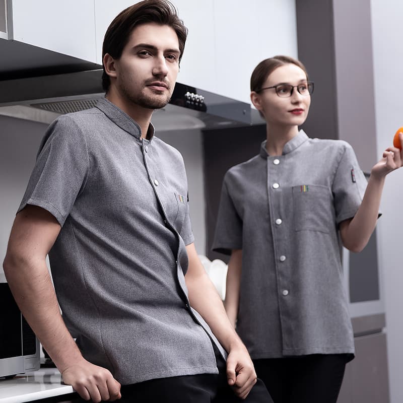 Chef Work Uniform for Women Summer Short Sleeve Dessert Hotel Western Cake Bakery Pastry Chef Clothing