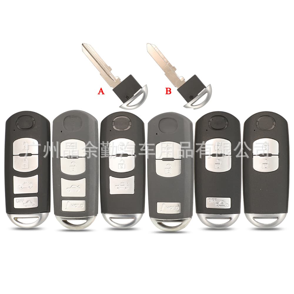 Mazda M3M6 Key Shell with Pits Unbranded 2/3/4 Keys ABS Copper Material for Mazda Car Key Cover Metal Copper Key Blank
