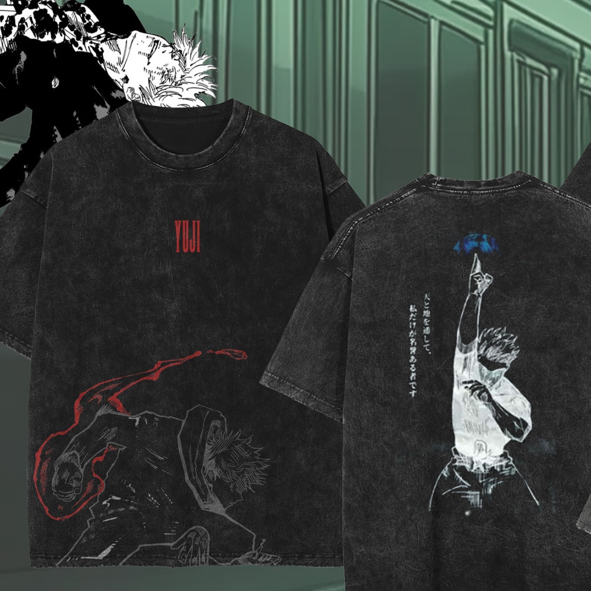 Gojo Satoru Jujutsu Kaisen T-Shirt Men's and Women's Washed Cotton T-Shirt Summer Short Sleeve