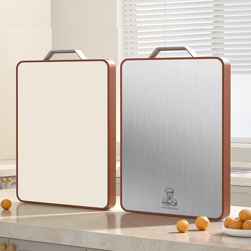 Stainless Steel Double-Sided Cutting Board, Anti-Mold Kitchen Chopping Board, Plastic Fruit Cutting Board, Factory Direct