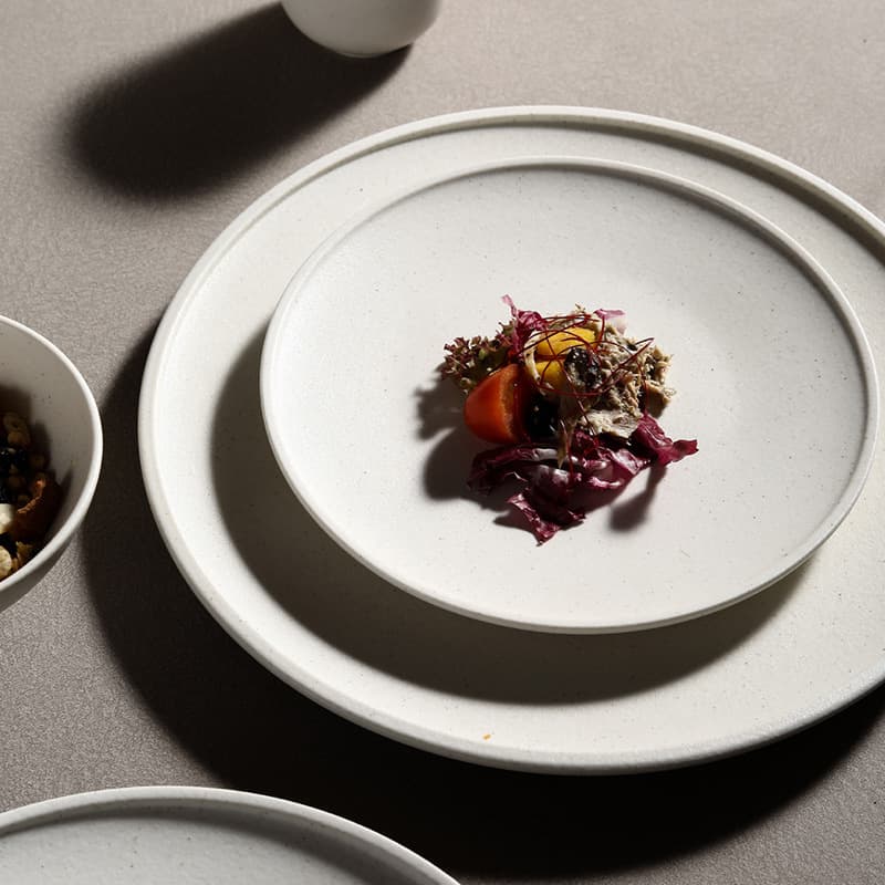 Nordic bowls and plates home rice bowl ceramic shallow plate sesame order plate steak plate restaurant hotel tableware set