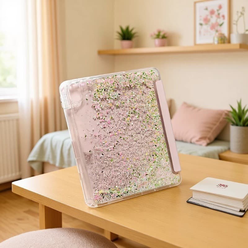 Compatible with iPad 11 Case A16 Tablet Protective Cover Air 5/6/7/8 Acrylic Pro 11 Quicksand Case Mini 6/7