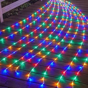 Festival Atmosphere Curtain Flowing Water LED Light Festival Wedding Room Decoration Color Light String Waterfall Starry Sky Ceiling Light
