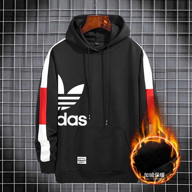 Factory Direct Printed Hoodie Men Streetwear Casual Winter Zip-Up Hooded Sweatshirt with Fleece Lining