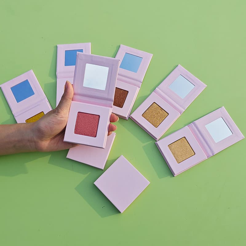 Cross-border Single Pan High Gloss Square 16-Color Highlight Palette No Logo Brightening Fine Shimmer Contour Highlighter