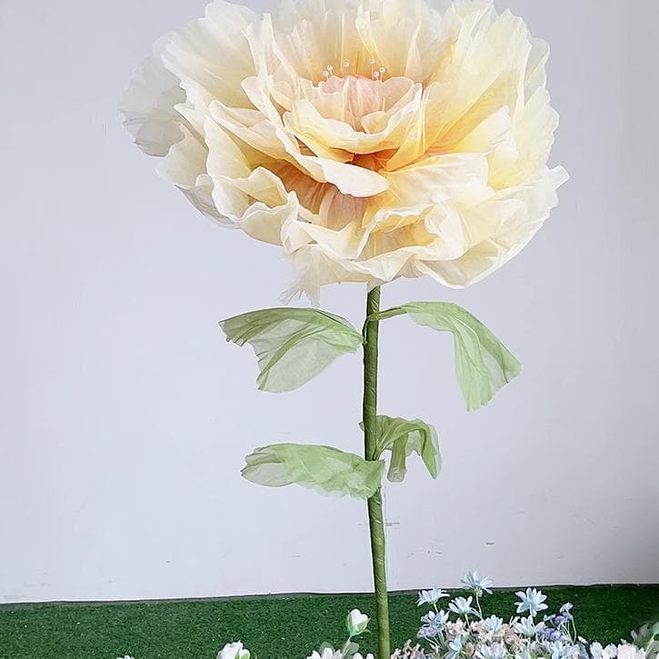 Simulated Opening and Closing Flower Electric Mechanical Moving Flower Automatic Induction Silk Flower Decorative Ornament Window Display Scene Setup