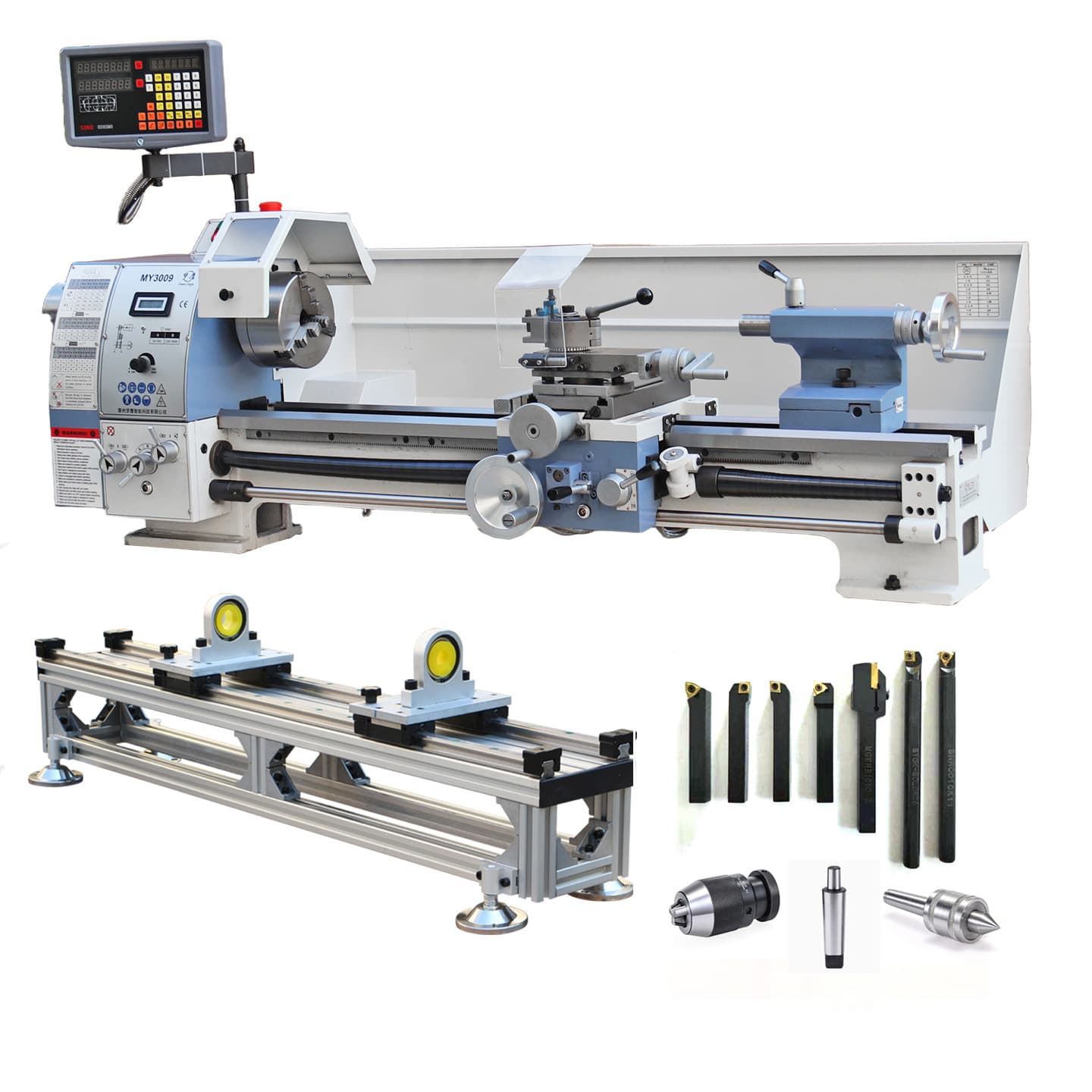 Mengying MY3009 Double Chuck Metal Extended Lathe Repairing Machine Tool Home Small Lathe Ball Cudgel Repairing Machine