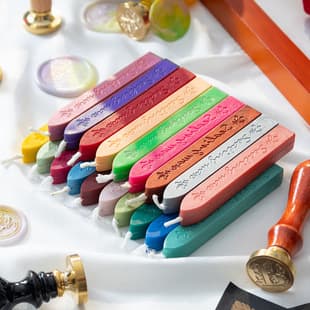 Factory Direct Sealing Wax Stamp Wax Stick, Vintage Sealing Wax Bar with Wick, Wax Seal Mud Stamp Envelope Closure Wax Seal Stamp