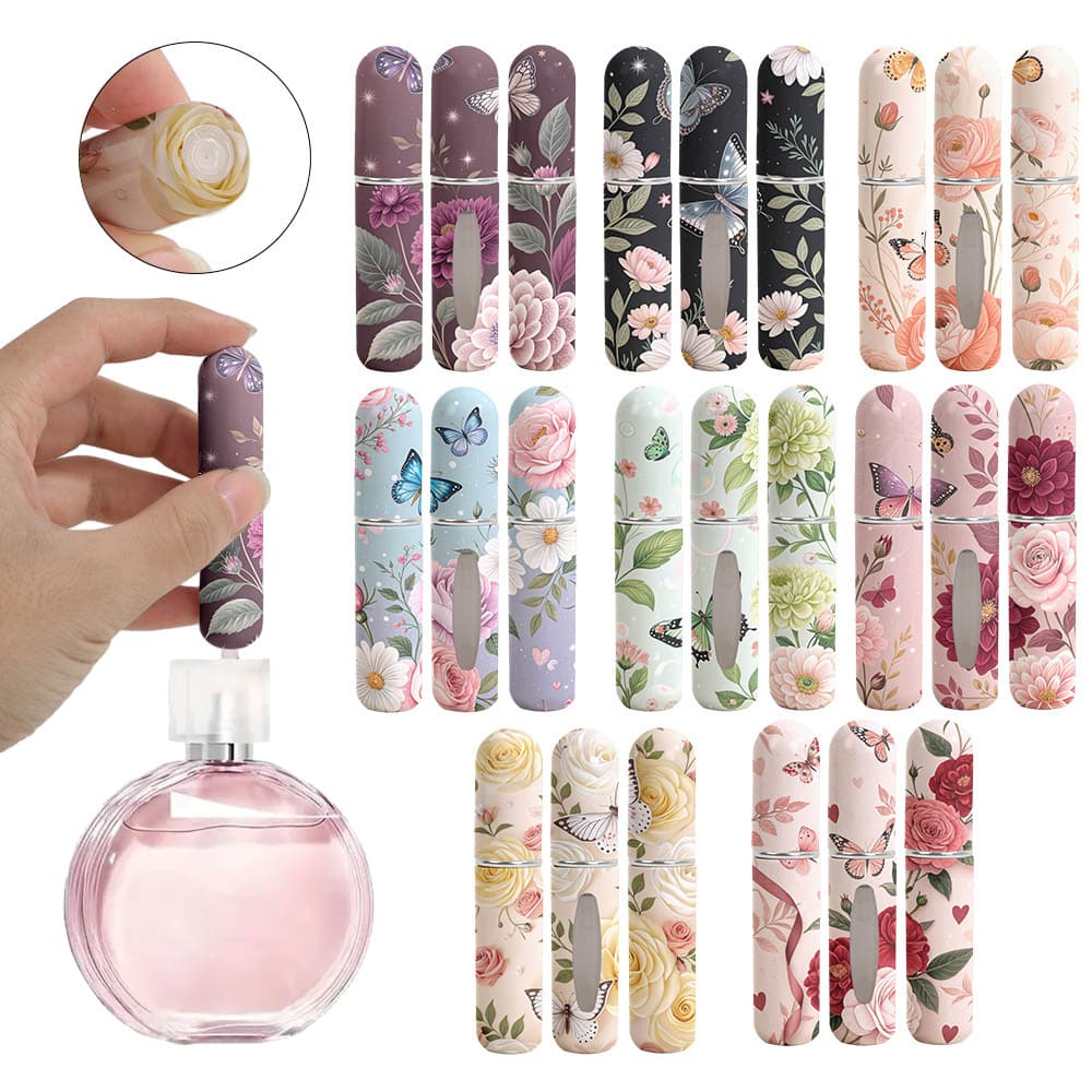 2025 New Butterfly Cute Print Perfume Sub-Bottle Sample Portable Travel Bottom Direct Refill Spray Bottle